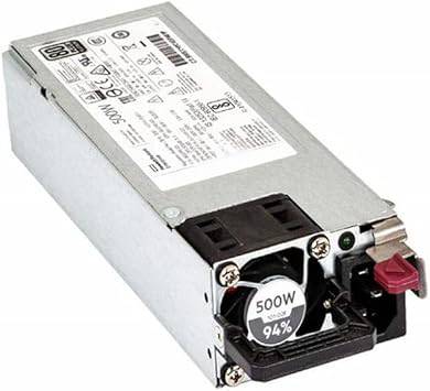HP 500W Flex Slot Platinum hot plug power supply kit with low halogen components, designed for computer server or workstation use