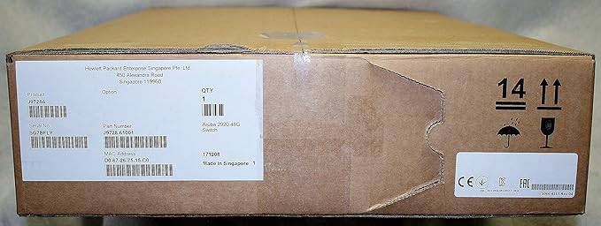 HP Aruba J9728A 2920-48G 48-port Gigabit Ethernet switch with multiple ports and LED indicators for network connectivity.