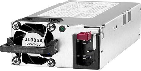 HP Aruba X371 12VDC 250W power supply by Beaver Computer, showing the JL085A model with connectors and metal casing.
