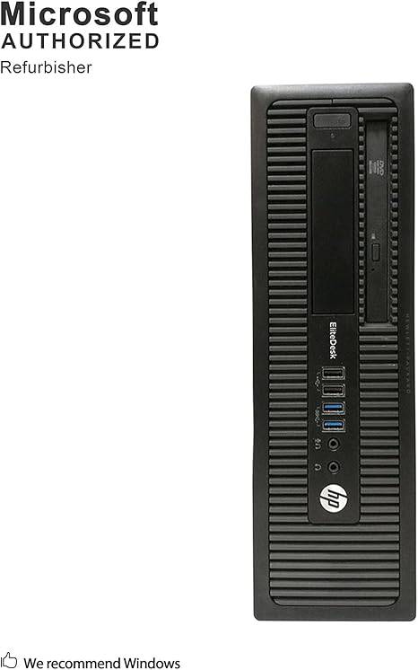 HP EliteDesk 800 G1 desktop with Intel Core i7, 8GB DDR3 RAM, 256GB SSD, USB 3.0, DVD-RW, running Windows 10 Pro.