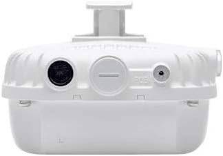 HPE Aruba AP-365 wireless access point mounted on a wall, white device with status lights and antenna ports.