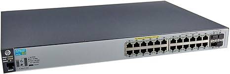 HP J9773A E 2530-24G-PoE+ managed switch with 24 Gigabit Ethernet ports, 4 SFP ports, desktop or rack-mountable, PoE+ support.