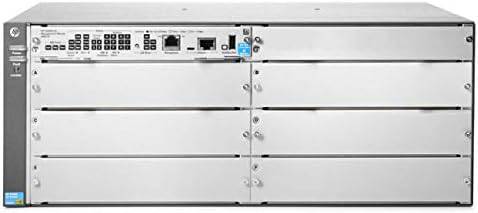 HP J9821AR Aruba 5406R zl2 managed rack-mountable switch with multiple ports and Ethernet connections.