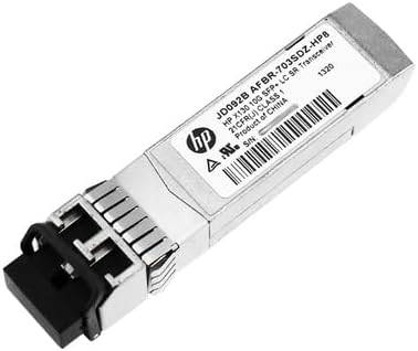 HP JD092B X130 10G SFP+ LC SR transceiver by Beaver Computer, showing the small device with LC connectors and label.
