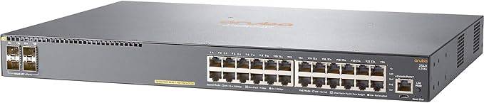 HP JL357A 2540 48G PoE+ 4SFP+ managed switch with 48 ports, rack-mountable, used for network connectivity.