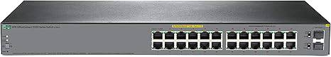 HP JL384A 1920S 24G switch with 2 SFP ports, PoE+ support, and 185W power, shown in a professional network setup.