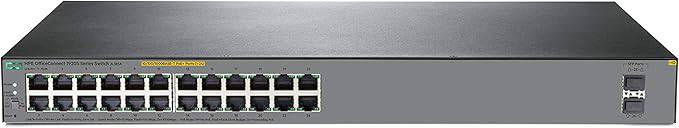 HP JL385A 1920S 24G 2SFP PoE+ 370W switch with multiple Ethernet ports and power supply, used for network connectivity.