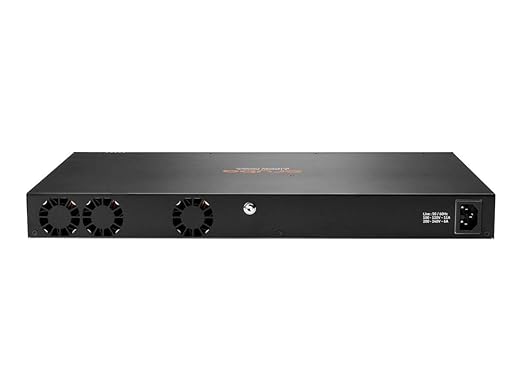Renewed HP Aruba JL667A 6300F 48-port 1GbE switch with 4 SFP56 ports, shown in a professional network setup