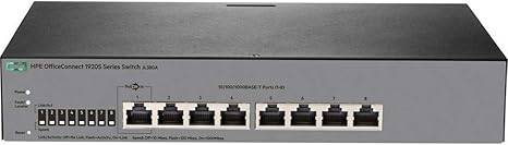 HP OfficeConnect JL380A HPE 1920S 8G managed L3 switch, network hardware for business connectivity, backed by Beaver Computer.