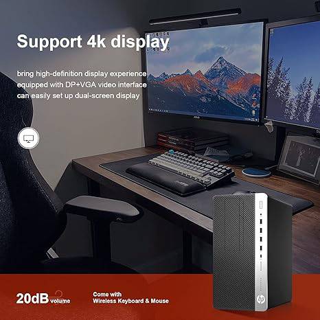 HP ProDesk 600 G3 Mini Tower Desk top PC i7-7700 Up to 4.20GHz 16GB RAM 512GB SSD + 1TB HDD HDMI Built in Wi-Fi & BT DVD-RW Dual Monitor Support Wireless Keyboard & Mouse Windows 11 Pro (Renewed)
