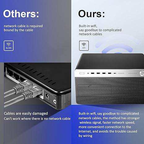 HP ProDesk 600 G3 Mini Tower Desk top PC i7-7700 Up to 4.20GHz 16GB RAM 512GB SSD + 1TB HDD HDMI Built in Wi-Fi & BT DVD-RW Dual Monitor Support Wireless Keyboard & Mouse Windows 11 Pro (Renewed)