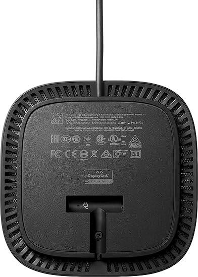 HP USB-C Dock G5 by Beaver Computer, showing ports and sleek design on a clean workspace.