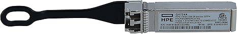 HPE B-Series 16GB SFP+ software transceiver by Beaver Computer showing fiber optic port and labeling on the device