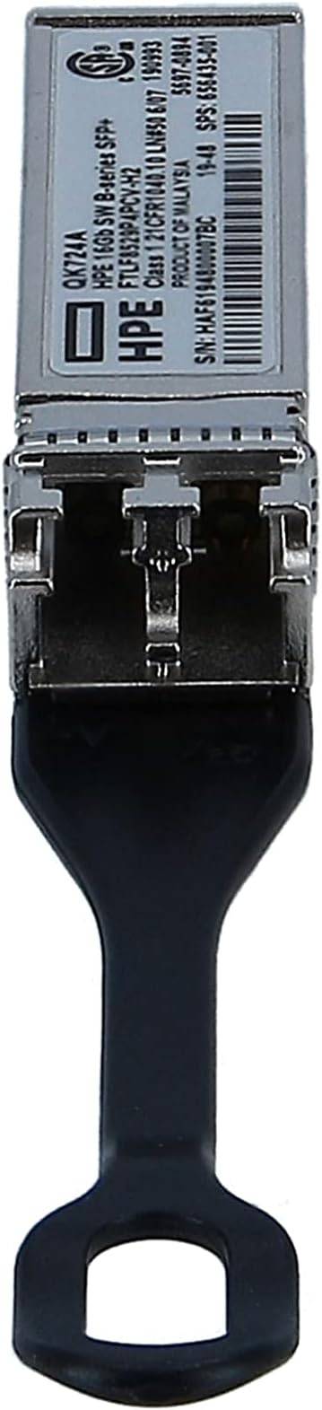 HPE B-Series 16GB SFP+ software transceiver by Beaver Computer showing fiber optic port and labeling on the device