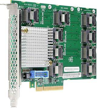 HPE DL38X Gen10 12Gb SAS Expander by Beaver Computer showing the server hardware with multiple SAS ports and connectors