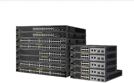 HPE JL003A 5406R 44GT PoE+ and 4SFP+ V3 ZL2 switch with ports and network interfaces, shown in a professional setup.