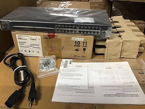 HPE JL259A Aruba 2930F 24G 4SFP switch with ports and LED indicators, designed for network connectivity.