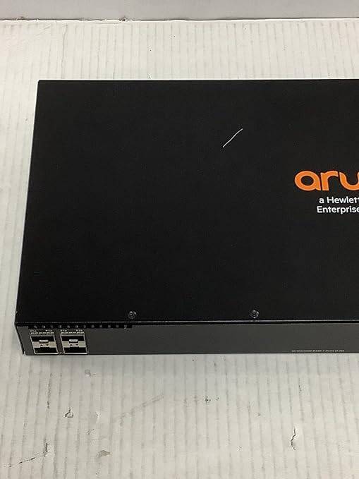 HPE JL259A Aruba 2930F 24G 4SFP switch with ports and LED indicators, designed for network connectivity.