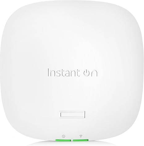 HPE Instant On AP22 WiFi 6 indoor wireless access point with long-range, secure mesh support, power source included, US model