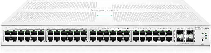 HPE Networking Instant On 1930 48-Port Gigabit Layer 2+ Ethernet switch with 4 SFP+ ports and US power cord