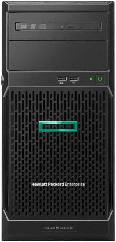 HPE ProLiant ML30 Gen10 Tower Server, Intel Xeon E-2124 Quad-Core 3.3GHz 8MB, 32GB DDR4 RAM, 4TB SSD, RAID, iLO 5