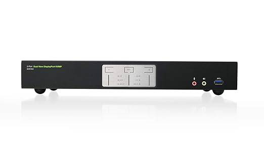 IOGEAR 2-Port 4K Dual View DisplayPort KVMP with USB 3.0 Hub and Audio w/Full Set of Cables (GCS1942 TAA Compliant) - GCS1942