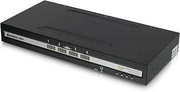 IOGEAR 4-Port Single View DisplayPort KVM Switch w/Audio - 4 Computer(s) - 1 Local User(s) - 3840 x 2160-50 Hz, 60 Hz - 6 x USB - 5 x DisplayPort - GCS1414TAA4