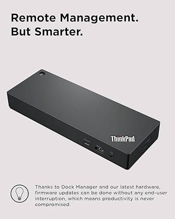 Lenovo ThinkPad Universal Thunderbolt 4 Dock, 4 Displays, Dynamic Power Charging up to 100W, Black - 40B00135US