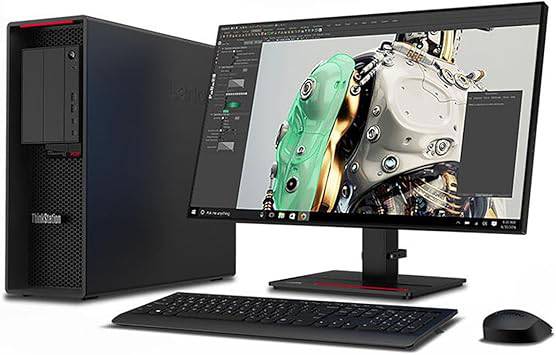 Lenovo TS P620 workstation with AMD Ryzen 5945WX, 32GB RAM, 1TB SSD, running Windows 11 Pro, on a desktop setup.