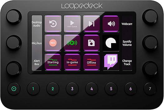 Loupedeck Live – The Custom Console for Live Streaming, Photo and Video Editing with Customizable Buttons, Dials and LED Touchscreen - LDD-2001