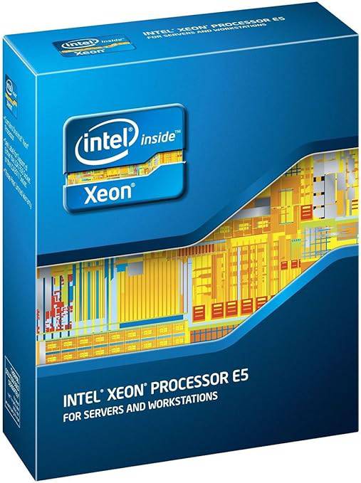 Pair of Intel Xeon E5-2660 8-core processors with 2.2GHz clock speed, FCLGA2011 socket, and 20MB cache for server use.