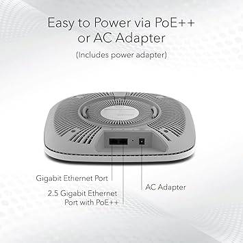 NETGEAR Cloud Managed Wireless Access Point (WAX630EP) - WiFi 6E Tri-Band AXE7800 Speed | Mesh | 802.11ax | MU-MIMO | Insight Remote Management | PoE++ | Includes Power Adapter