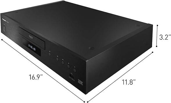 Panasonic Reference-Class 4K Blu Ray Player, UHD Blu Ray DVD Player with HDR10+ & Dolby Vision Playback, THX Certified, Hi-Res Sound, 4K VOD Streaming, Works with Alexa, DP-UB9000P1K (Black)