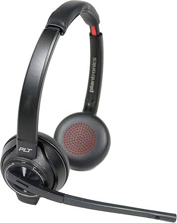 Plantronics SAVI 8200 Series W8220-M Wireless DECT Headset System, Certified for Skype for Business - 8220M