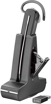 Plantronics Savi 8245 wireless headset with adjustable headband and microphone boom, designed for office and call center use.