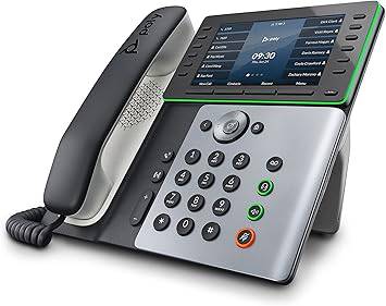 Poly Edge E500 IP Desk Phone by Plantronics and Polycom with 12-line keys, text-to-speech, and accessibility features for hybrid work.