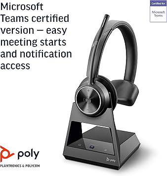 Poly Savi 7310-M Ultra-Secure Wireless DECT Headset System - Microsoft Teams Certified Version