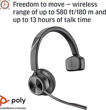 Poly Savi 7310-M Ultra-Secure Wireless DECT Headset System - Microsoft Teams Certified Version