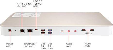 QNAP HS-453DX-8G-US silent fanless multimedia NAS with 8GB RAM, hybrid storage, 10GbE, and HDMI 2.0 4K output.