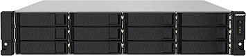 QNAP TS-1232PXU-RP-4G 12-bay rackmount NAS with two 10GbE ports, 2.5GbE ports, and redundant power supply.