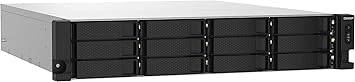 QNAP TS-1232PXU-RP-4G 12 Bay High-Speed SMB Rackmount NAS with Two 10GbE and 2.5GbE Ports, Redundant PSU