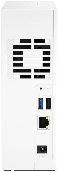 QNAP TS-133-US 1-Bay Desktop NAS with ARM Cortex-A55 quad-core processor, 2GB DDR4 RAM, diskless, compact and black design