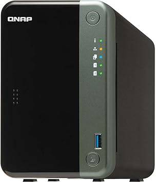 QNAP TS-253D-4G 2-bay NAS with Intel Celeron J4125 CPU and dual 2.5GbE ports for professional data storage and network connectivity.