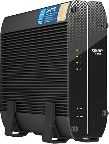 QNAP TS-410E4-Bay Intel Quad-core CPU Fanless & Silent SSD NAS with 2.5GbE & 8GB RAM - TS-410E-8G