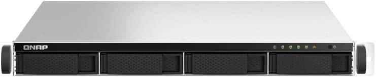 QNAP TS-464U-4G-US 4-bay high-speed rackmount NAS with Intel Celeron CPU, 4GB DDR4, dual 2.5GbE ports, diskless setup