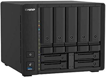 QNAP TS-932PX-4G 5+4 Bay High-Speed Black Metal NAS with Two 10GbE and 2.5GbE Ports, Compatible with Hard Drives and Solid State Drives, Rack Mountable - QNAP TS-932PX-4G