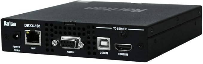 Raritan Dominion KX IV-101 Ultra High Performance 1-Port 4K KVM-Over-IP switch for remote server management.