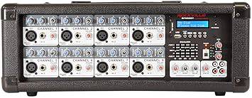 Rockville, 8 RPM80BT 2400w Powered 8 Channel Mixer/Amplifier w/Bluetooth/EQ/Effects - RPM80BT