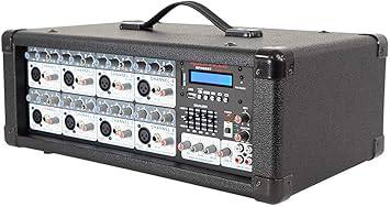 Rockville, 8 RPM80BT 2400w Powered 8 Channel Mixer/Amplifier w/Bluetooth/EQ/Effects - RPM80BT