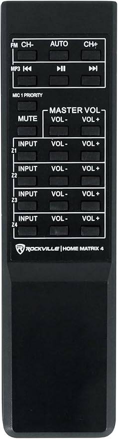 Rockville Home Matrix 4 600W Multi Room Receiver/Amplifier, 8-Channel, Bluetooth/USB/SD, Multi-Source, Perfect for Home Audio